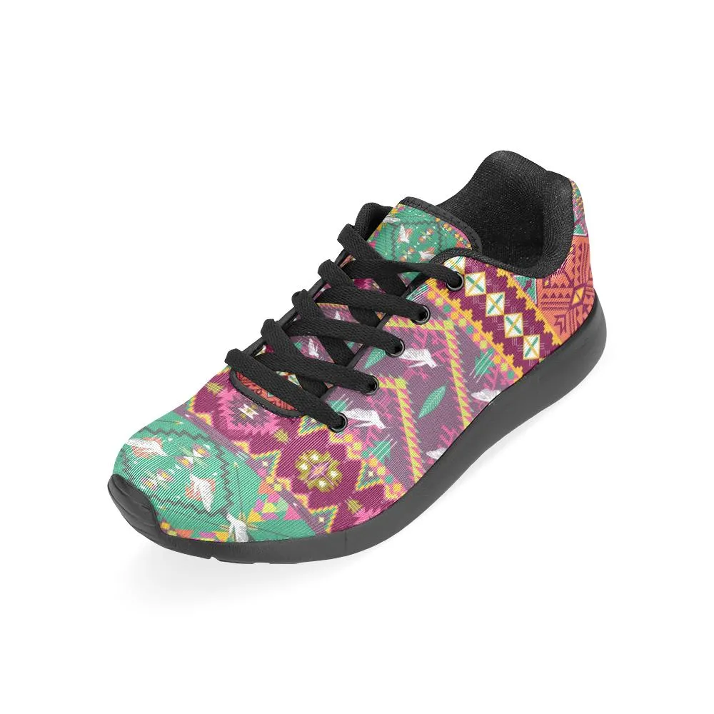 Zenzzle colorful aztec pattern with birds print Women's Running shoes Casual Lightweight Athletic Sneakers US size 6-15