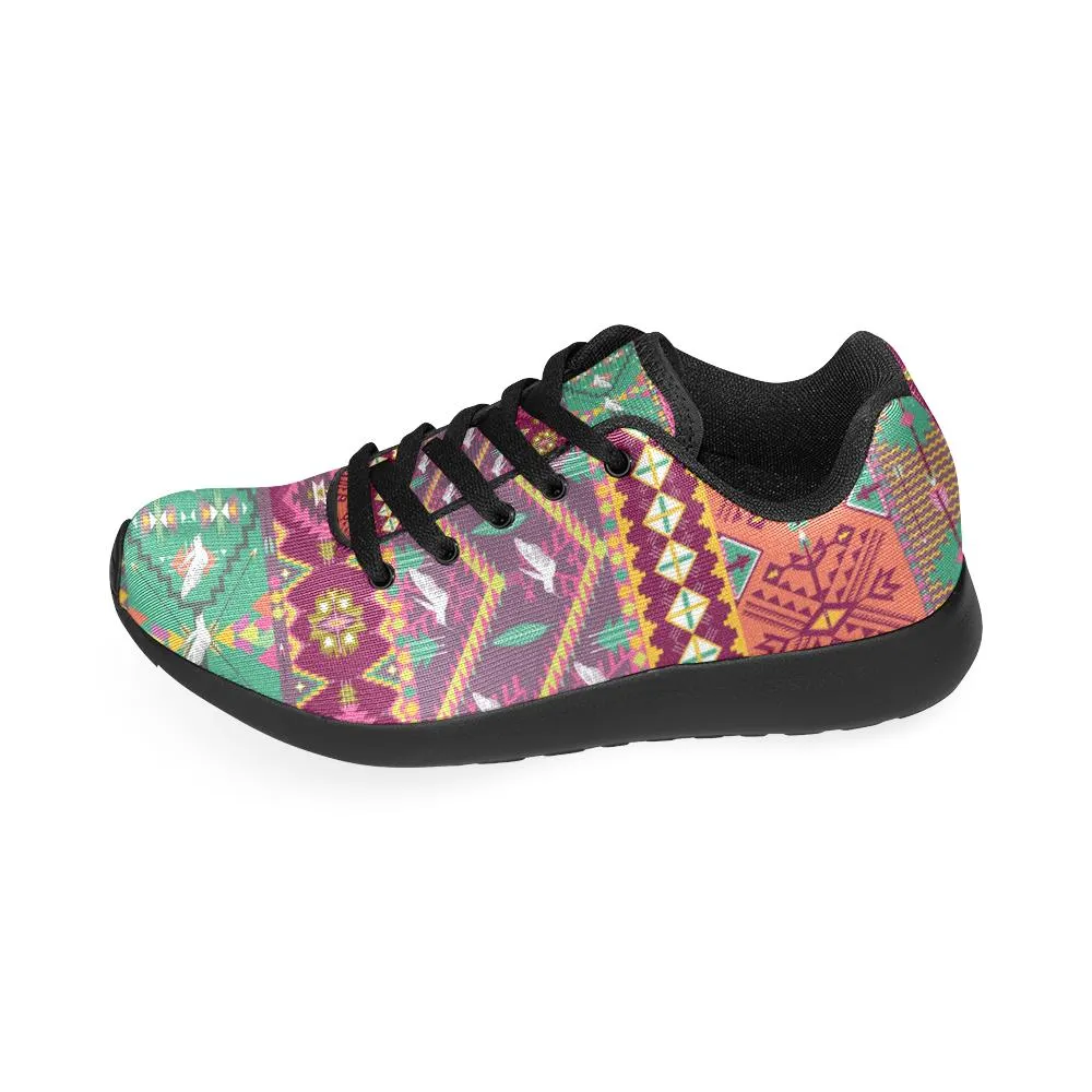 Zenzzle colorful aztec pattern with birds print Women's Running shoes Casual Lightweight Athletic Sneakers US size 6-15