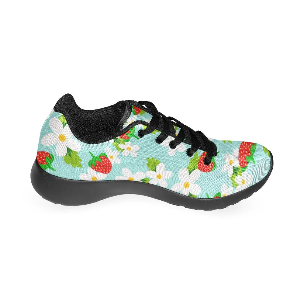 Zenzzle colourful Strawberry pattern print Women's Running shoes Casual Lightweight Athletic Sneakers US size 6-15