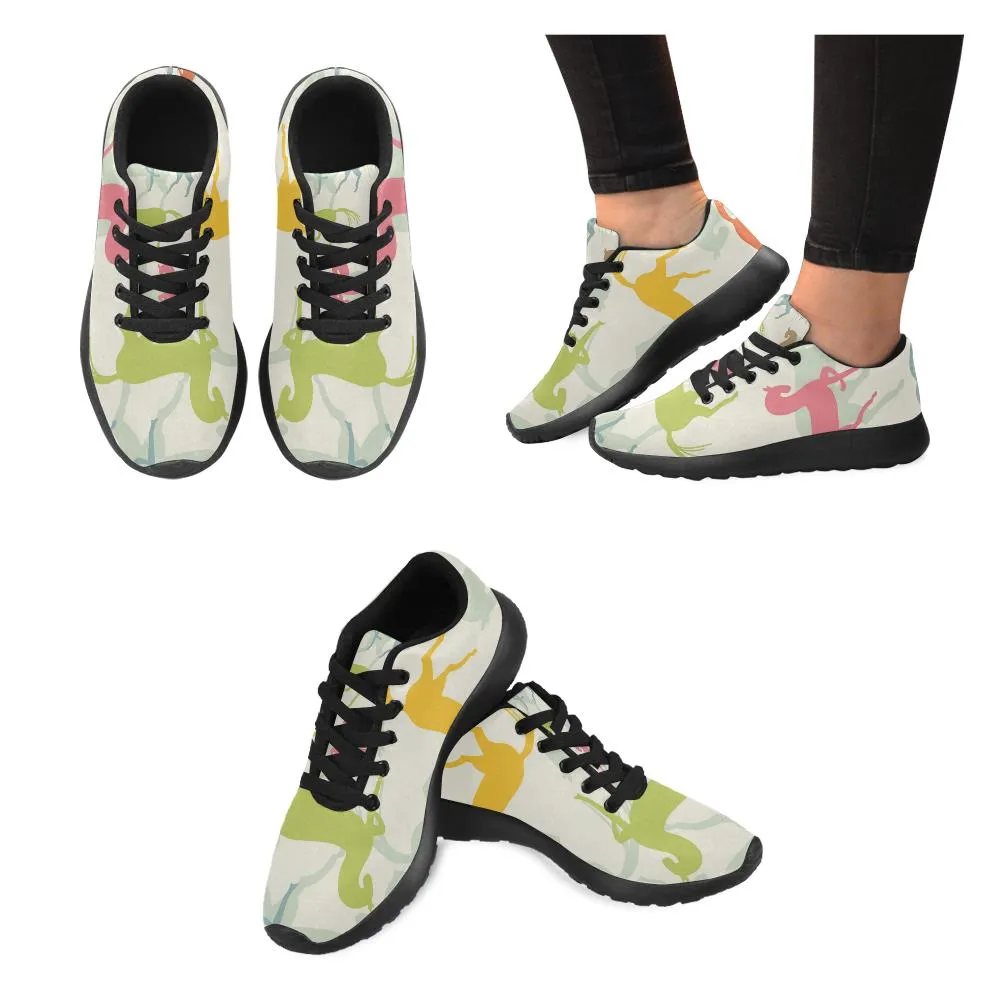 Zenzzle Motley horses pattern print on Women's Running shoes Casual Lightweight Athletic Sneakers US size 6-15