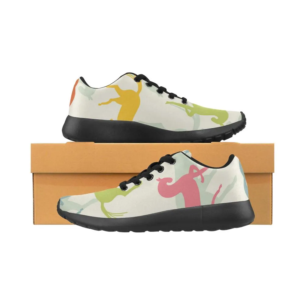 Zenzzle Motley horses pattern print on Women's Running shoes Casual Lightweight Athletic Sneakers US size 6-15