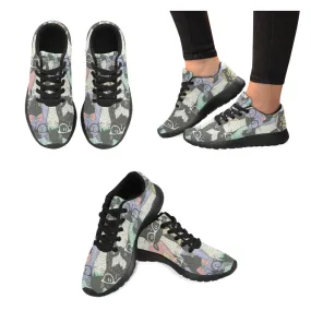Zenzzle pattern with hipster cute cat print on Women's Running shoes Casual Lightweight Athletic Sneakers US size 6-15