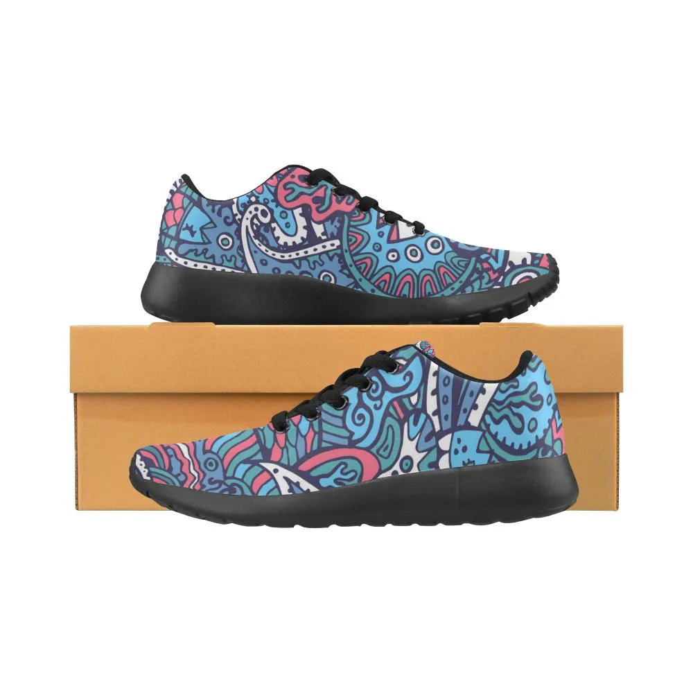 Zenzzle Sea life pattern print on Women's Running shoes Casual Lightweight Athletic Sneakers US size 6-15