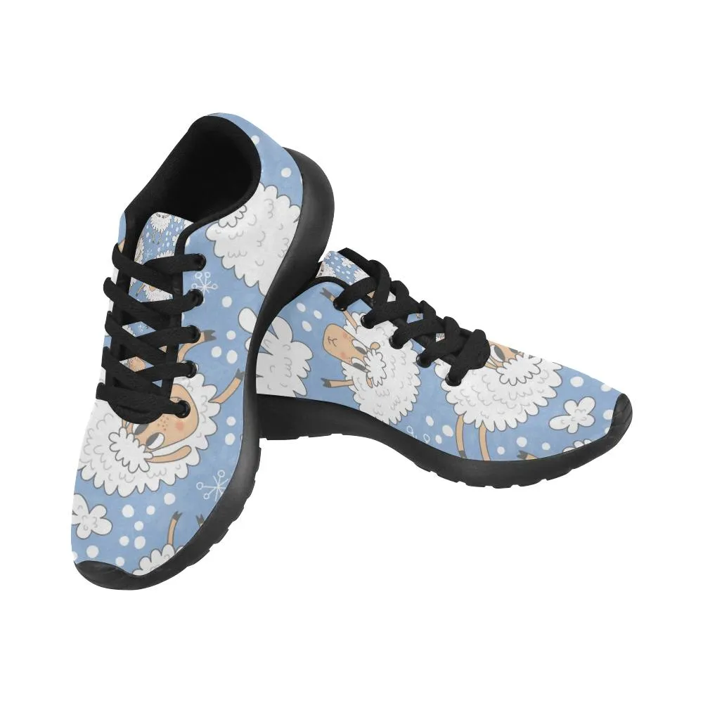 Zenzzle Sheep and snowflakes print on Women's Running shoes Casual Lightweight Athletic Sneakers US size 6-15