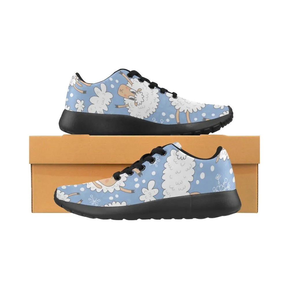 Zenzzle Sheep and snowflakes print on Women's Running shoes Casual Lightweight Athletic Sneakers US size 6-15