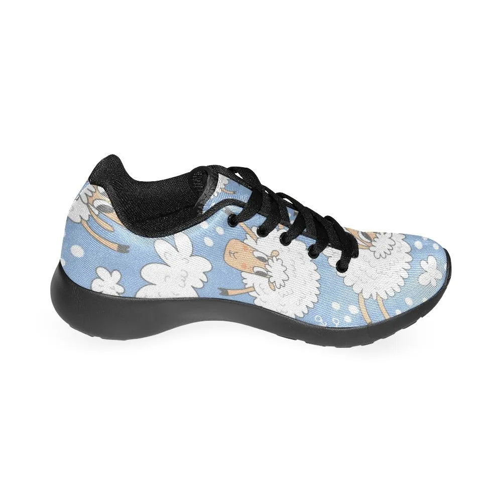 Zenzzle Sheep and snowflakes print on Women's Running shoes Casual Lightweight Athletic Sneakers US size 6-15