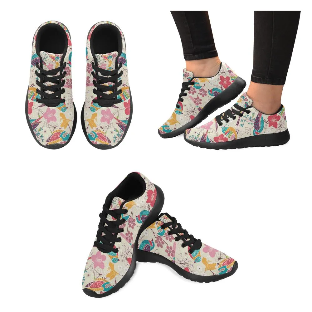 Zenzzle Sweet colorful birds pattern print Women's Running shoes Casual Lightweight Athletic Sneakers US size 6-15