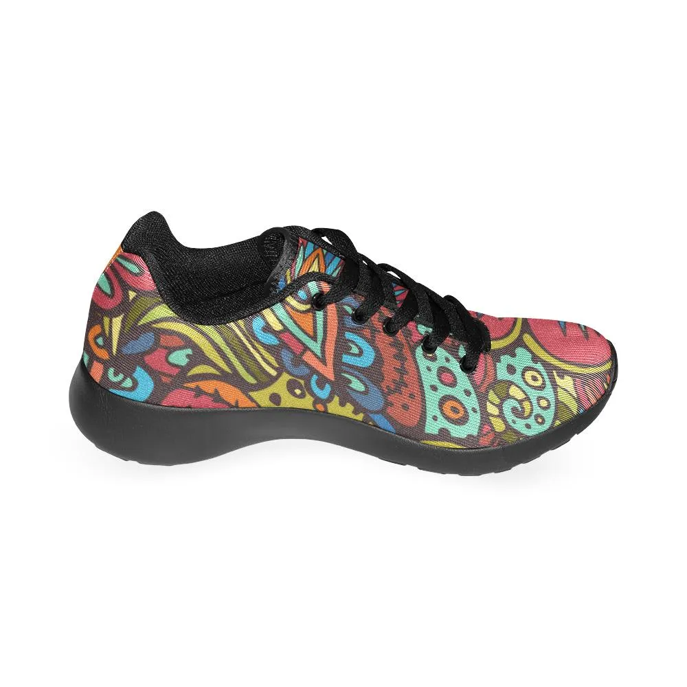 Zenzzle Tribal pattern with flowersprint on Women's Running shoes Casual Lightweight Athletic Sneakers US size 6-15